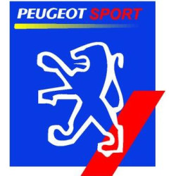 STICKER PEUGEOT SPORT Logo carrÃƒÂ© bleu L 100 H 112 mm