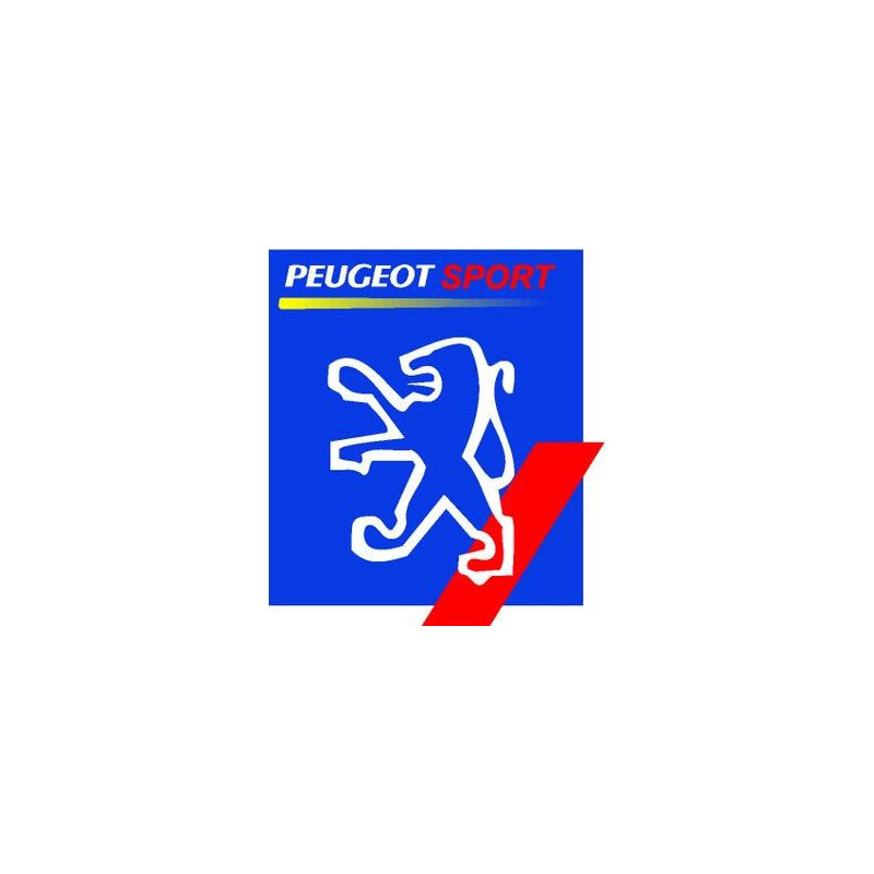 Autocollant PEUGEOT SPORT Logo carré bleu L 100 H 112 mm