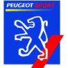 Autocollant PEUGEOT SPORT Logo carré bleu L 100 H 112 mm