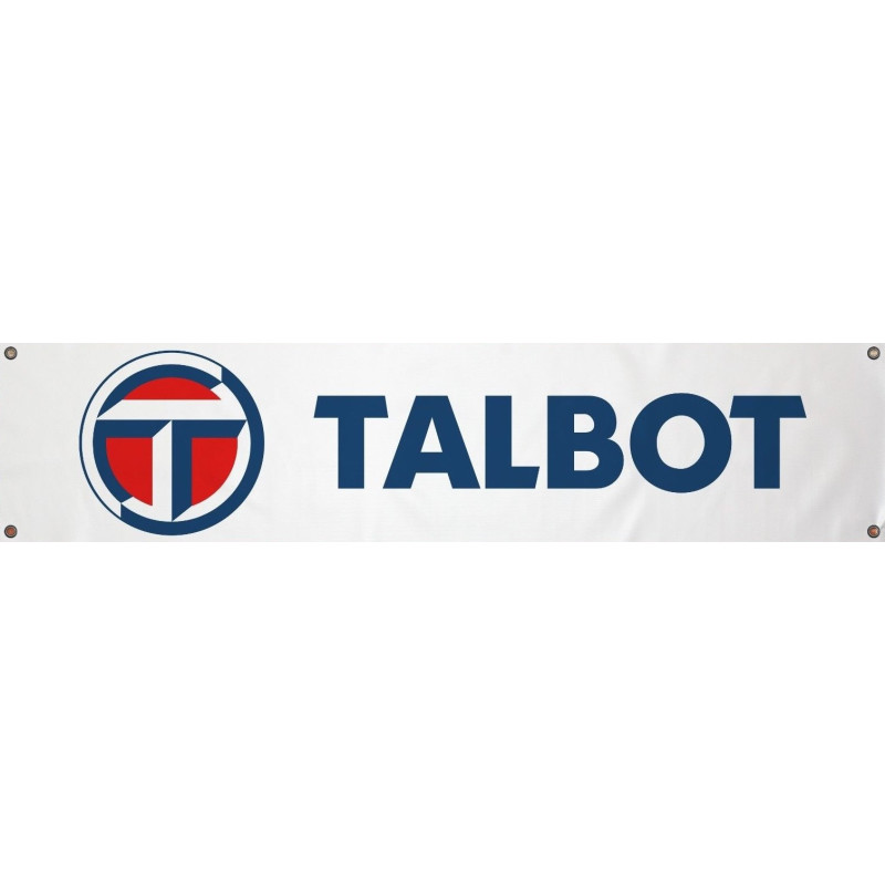 STICKER TALBOT banniere-blanche L 1300 H 300 mm