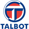 Autocollant TALBOT logo rouge/bleu L 100 H 100 mm