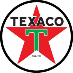 STICKER TEXACO Logo 1913 diam 50 mm