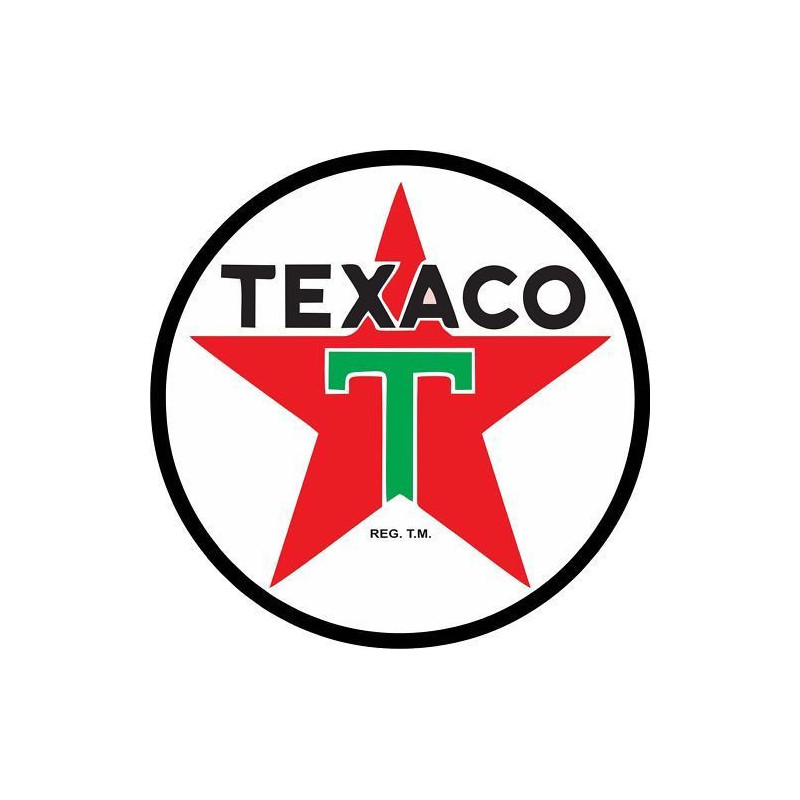 STICKER TEXACO Logo 1913 diam 50 mm