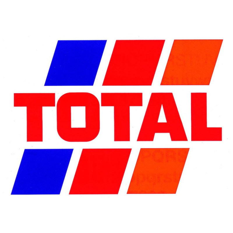 STICKER TOTAL logo 1982  L 195 Ht 140 mm