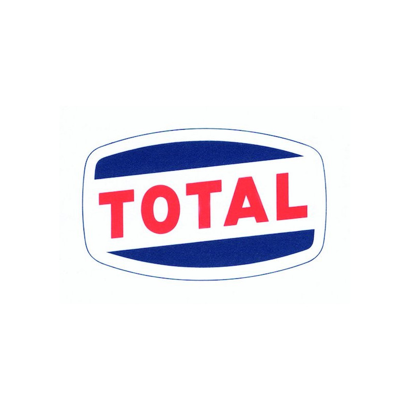 STICKER TOTAL logo 1963  L 80 H 50 mm