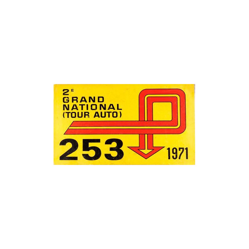 STICKER TOUR AUTO 2ÃƒÂ¨me GRAND NATIONAL 1973  L 170 H 82 mm