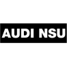 Autocollant AUDI NSU 1969 Logo Noir L 280 H 80 mm