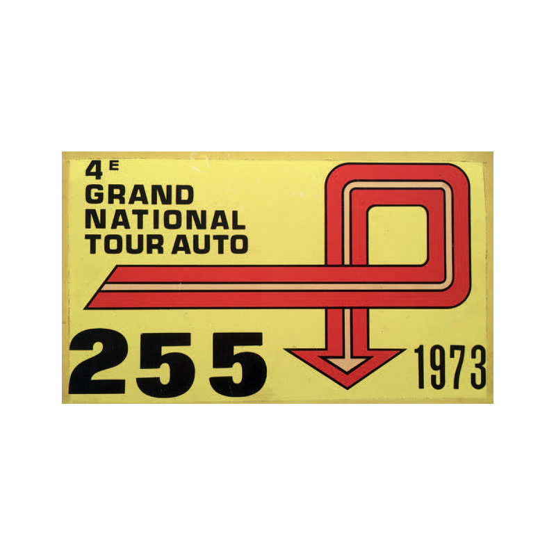 STICKER TOUR AUTO GRAND NATIONAL 1973  L 170 H 82 mm