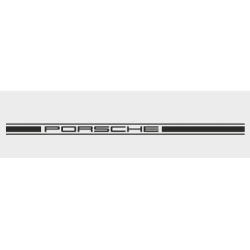 STICKER PORSCHE Bande noire  L 1800 H 90 mm