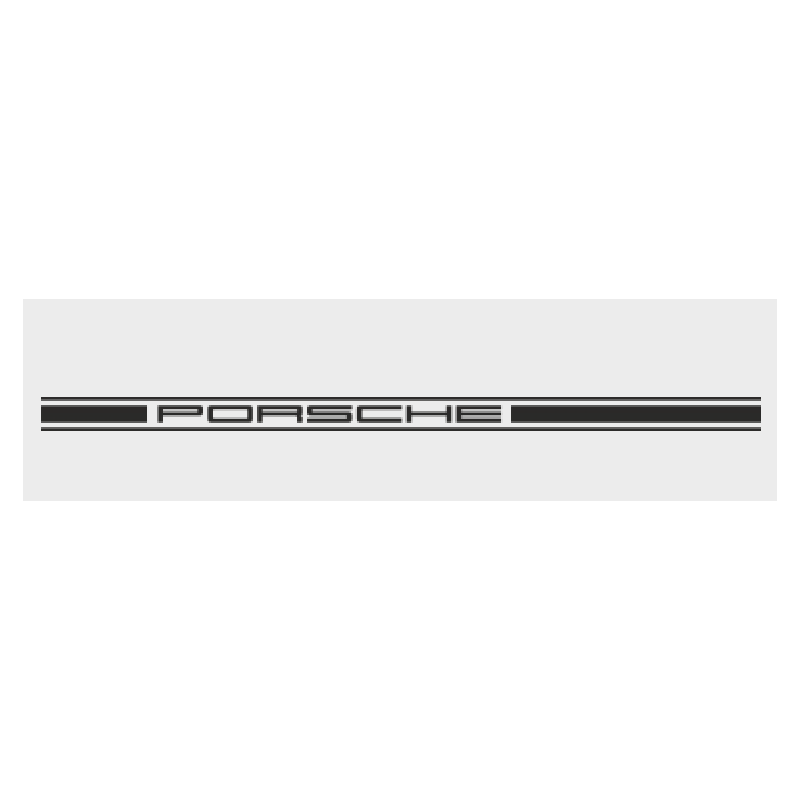 STICKER PORSCHE Bande noire  L 1800 H 90 mm