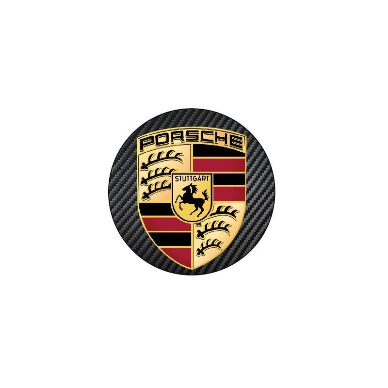 STICKER PORSCHE centre de roue diam  55 mm