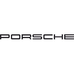 STICKER PORSCHE lettrage noir L 145 H 10 mm