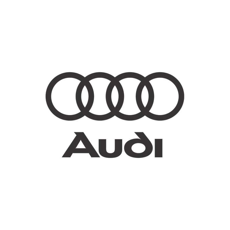 Autocollant AUDI logo 1985 noir L 75 H 46 mm