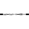 STICKER PORSCHE logo blanc/noir L 1000 h 50 mm