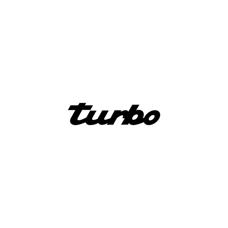 STICKER PORSCHE logo turbo noir  L 125 H 30 mm