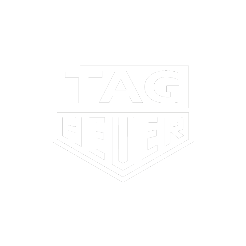 STICKER TAG HEUER logo blanc L 128 H 110 mm