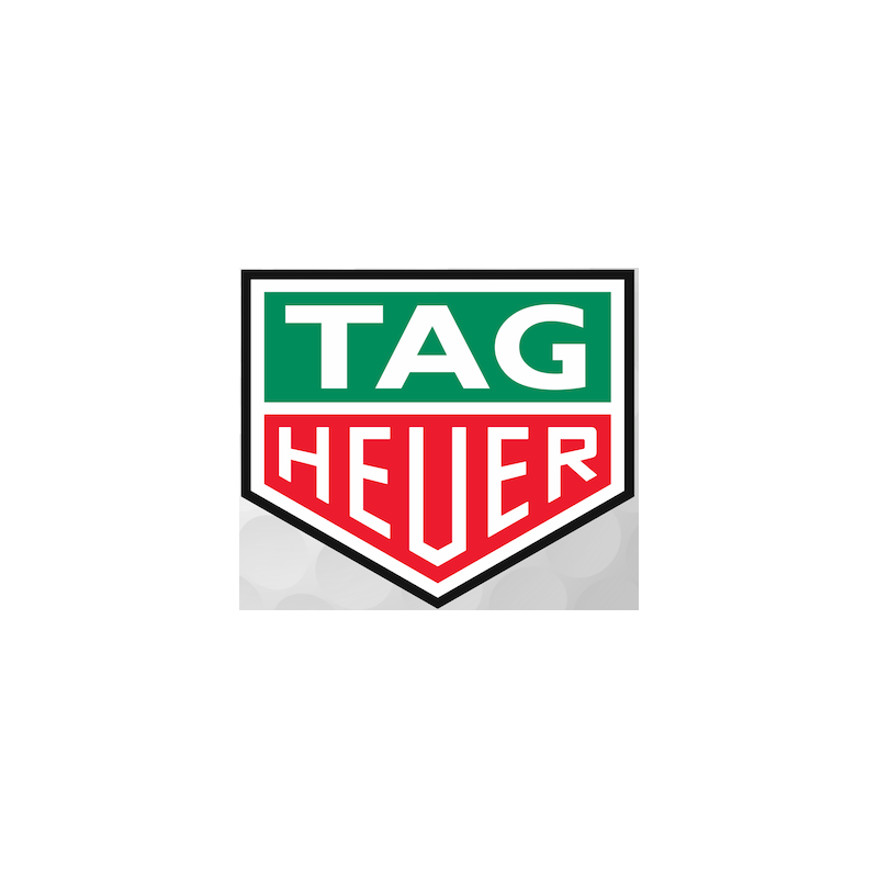 STICKER TAG HEUER logo vert rouge L 64 H 55 mm