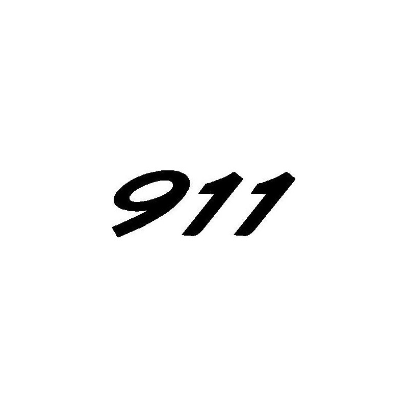 STICKER PORSCHE-logo 911 noir L100 H 37 mm