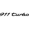 STICKER PORSCHE-logo 911turbo noir. L 130 H 15 mm