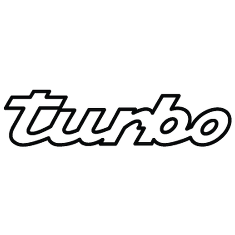 STICKER PORSCHE-logo turbo contour noir L120 H 30 mm