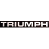 STICKER TRIUMPH lettre blanc/Noir L 120 H 20 mm