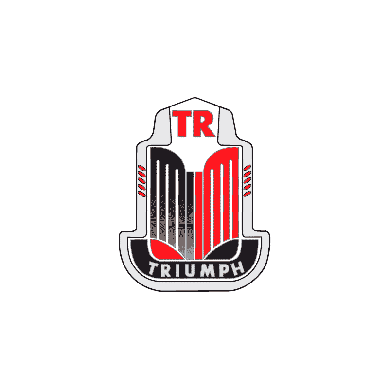 STICKER TRIUMPH logo calandre noir/rouge L 120  H 125 mm