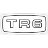 STICKER TRIUMPH logo TR6 contour noir L 67 H 30 mm