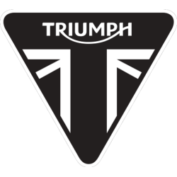 STICKER TRIUMPH logo triangle noir L50 H 45 mm