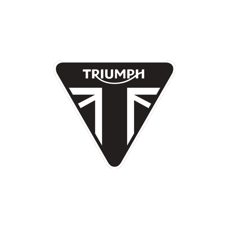 STICKER TRIUMPH logo triangle noir L50 H 45 mm