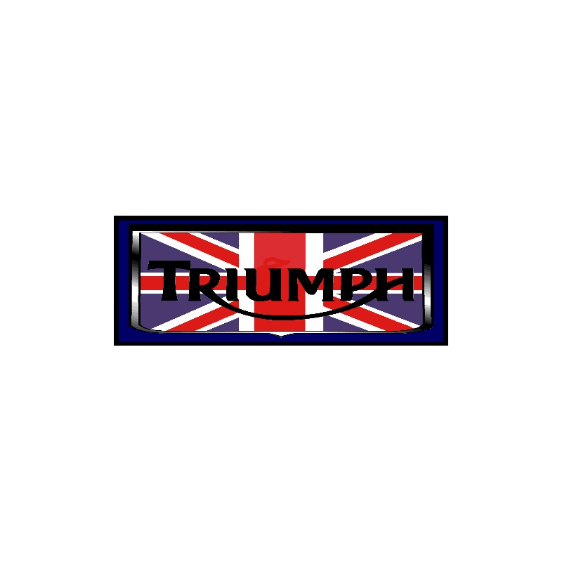 STICKER TRIUMPH logo union jack L 130 H 50 mm