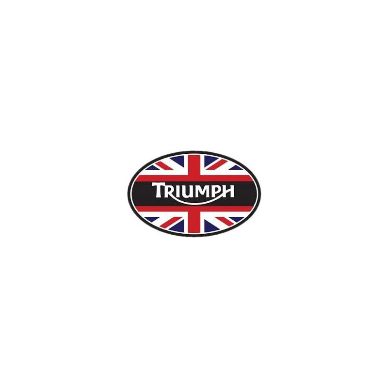 STICKER TRIUMPH logo union jack Ovale L 100 H 65 mm