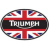 STICKER TRIUMPH logo union jack Ovale L 100 H 65 mm