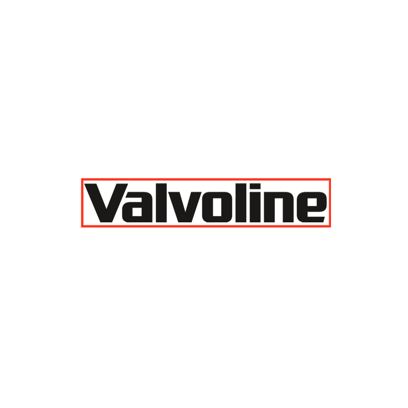 STICKER VALVOLINE lettrage cadre rouge L 100 H 20 mm