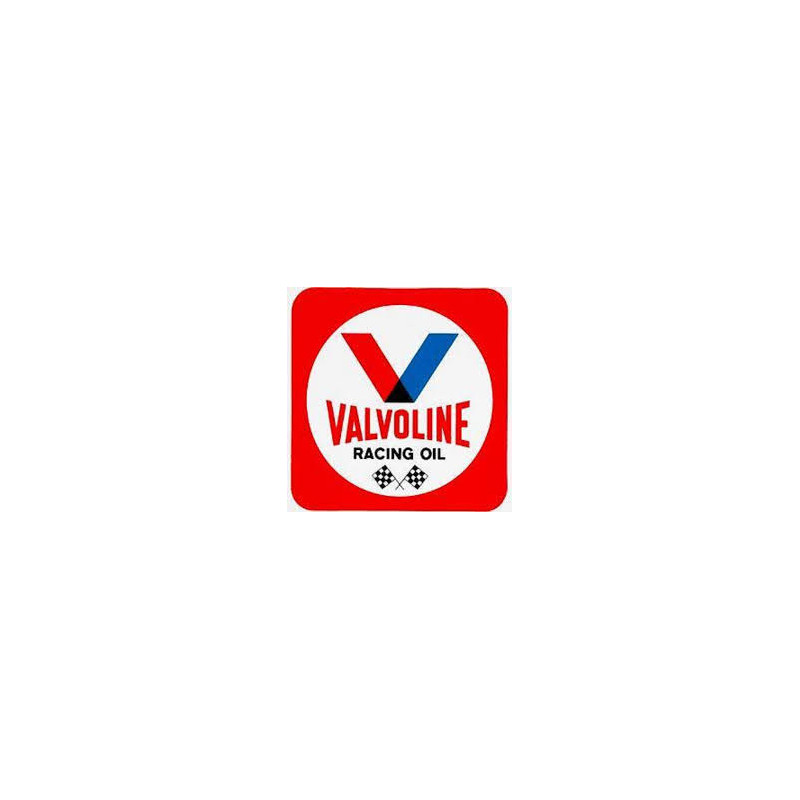 Autocollant VALVOLINE logo racing oil rouge L 80 H 80 mm