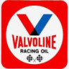 Autocollant VALVOLINE logo racing oil rouge L 80 H 80 mm