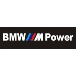 Autocollant BMW logo M Power lettre blanche  L175 H 20 mm