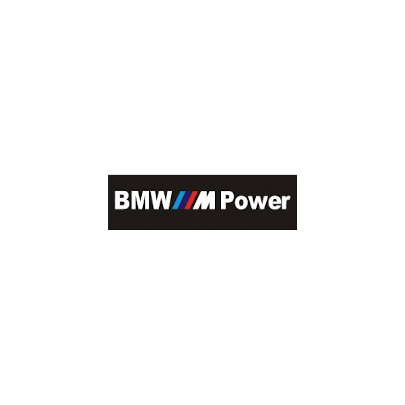 Autocollant BMW logo M Power lettre blanche  L175 H 20 mm