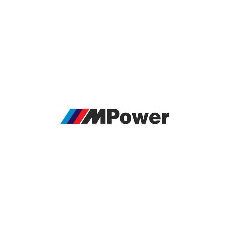 STICKER BMW Logo M Power lettre noire L 375 H 50 mm