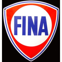 STICKER FINA logo fond noir L70 H 83 mm