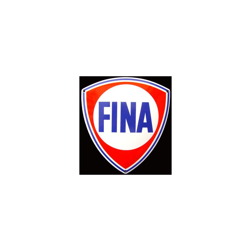 STICKER FINA logo fond noir L70 H 83 mm