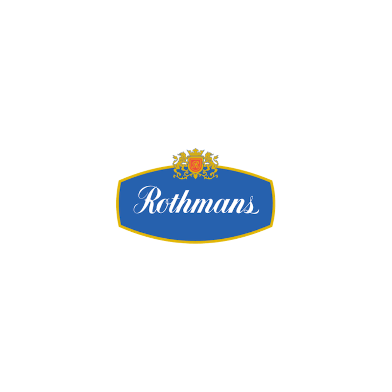 STICKER ROTHMANS logo bleu c L 130 H 70 mm