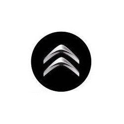 STICKER CITROEN centre de roue chevron noir diam 50 mm