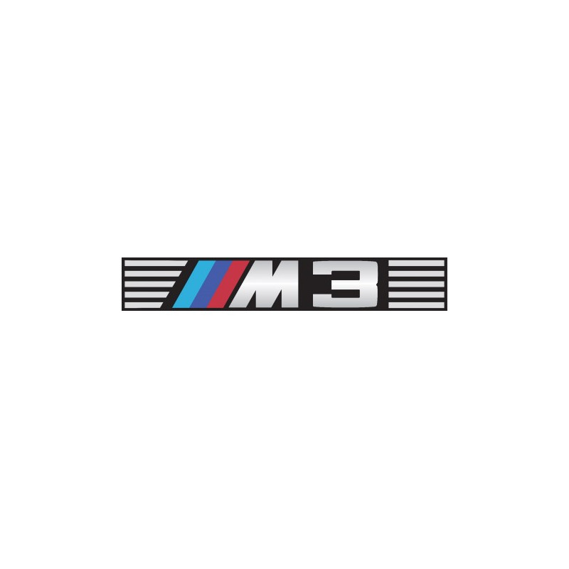 Autocollant BMW Logo Motorsport rayure -M3 L 160 H 20 mm