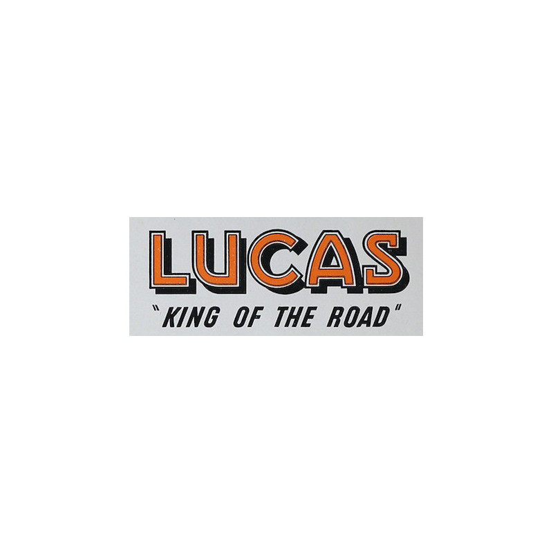 STICKER LUCAS king of the raod  L 150 H 60 mm