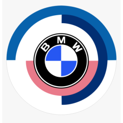 Autocollant BMW Logo vintage Diam 50 mm