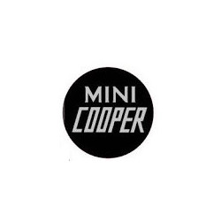 STICKER MINI COOPER centre de roue noir diam 50mm