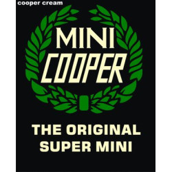 STICKER MINI COOPER logo CREAM L 105 H 130 mm