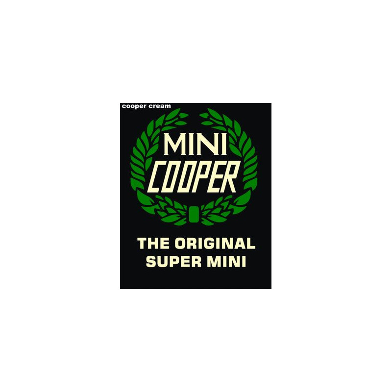 STICKER MINI COOPER logo CREAM L 105 H 130 mm