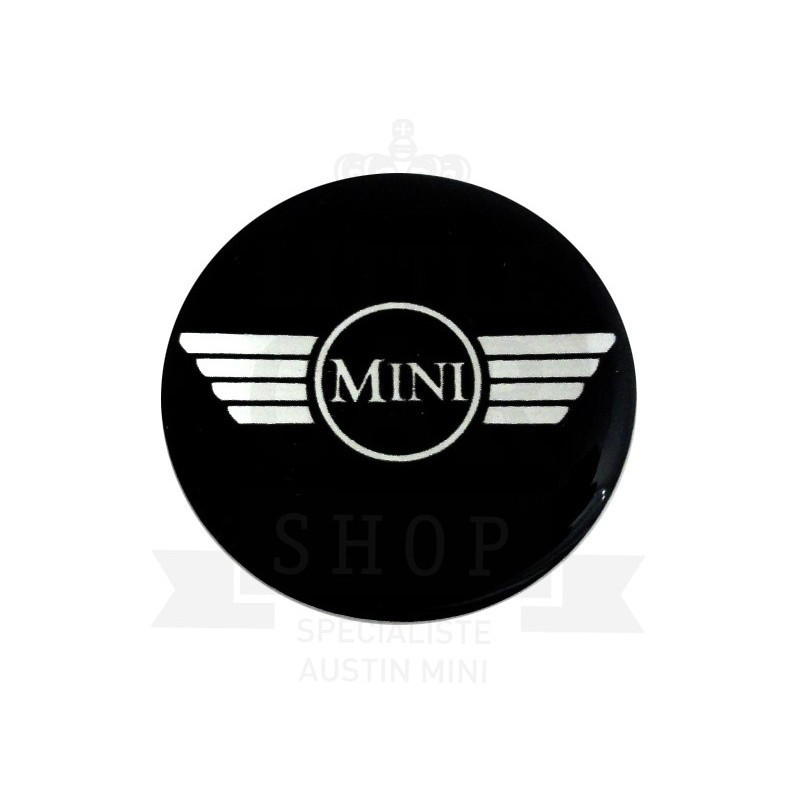 STICKER MINI-Centre de roue logo noir diam 50 mm