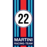 STICKER MARTINI bande Capot numero 22  L 350 H 800 mm